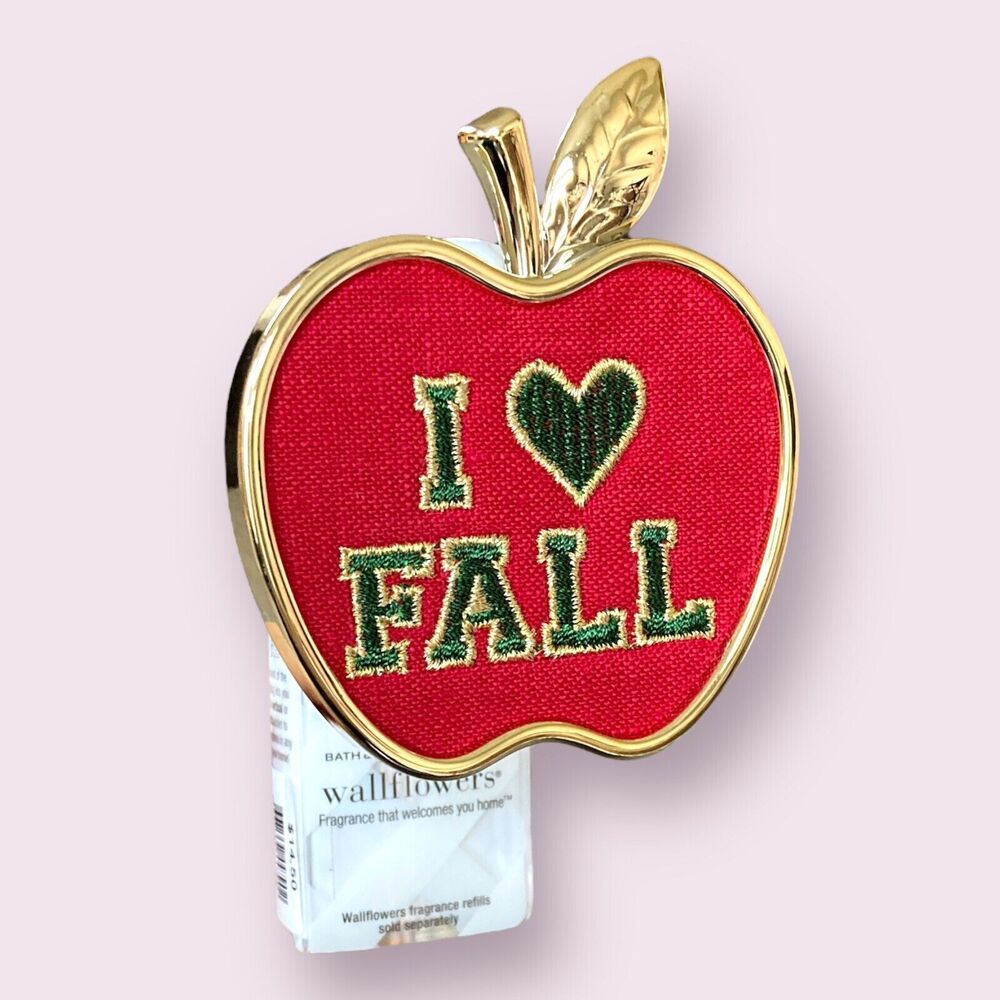Bath & Body Works I Love (heart) Fall Apple Wallflower Plug-In Embroidery Design